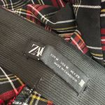 ZARA  High Waist Plaid Red Legging Pants Sz M Photo 6