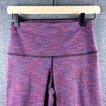Lululemon High Rise Crop Leggings 21" Luon Diamond Jacquard Magenta Size 6 Photo 2