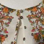 Free People  Intimately Boho Floral Paisley Swing Tank Top SZ S Cream Multicolor Photo 5