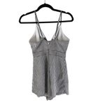 SEEK the Label  Womens Romper Keyhole Bow V Neck Striped  Black White XS Photo 1