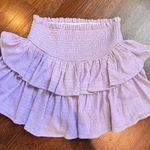 Mixology Ruffle Smocked Lavender Mini Skirt Photo 0