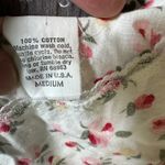 VTG Willow Creek Floral Cotton Gown Lounger Dress Cottagecore Medium M Made USA White Photo 8