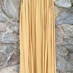 Curations Muted Yellow Aline Grecian Style Maxi Dress Size 2X Photo 4