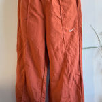 Nike  Women's Orange Nylon Drawstring Waist Wide Leg Track Pants Size XS Photo 0