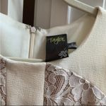 🆕 Taylor | White Floral Lace Crepe Flare Jumpsuit Size 2 Photo 4