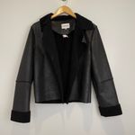 Vigoss NWOT Faux Shearling Open-front Jacket In Black Size Medium Photo 1