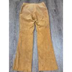 Boutique Europa 100% Genuine Leather Tan Pants Lace Front Women's Size 6 Brown Photo 5