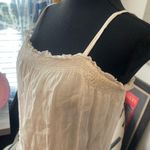 Theory Women’s  White Tiered Sundress Spaghetti Strap Boho Peasant Vacation Flowy Photo 3