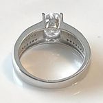Sterling Silver Solitaire CZ Ring Choose 8 or 8.5 Statement Wedding Engagement Photo 3