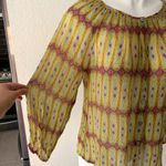 Sundance silk geometric sheer blouse Photo 2