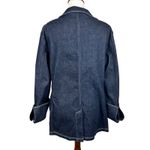 BITE Studios Denim Blazer Jacket Women's Business Casual Dark Wash Chic Size 10 Blue Photo 1