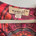 One World  “Live and Let Live”‎ Red Boho Peasant Dress Photo 2