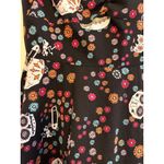 Womens Black Sugar Skull & Floral Print Dress Size S Black Photo 2