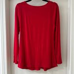 Cable & Gauge  Red Long-sleeved Tie-Front Shirt, Size Medium Photo 4