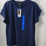 Ellen Tracy  Navy Textured Tee Photo 0