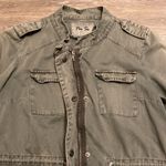 Per Se  Cotton Green Utility Full Zip Jacket Size M Photo 2