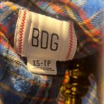 BDG Blue and Orange Oversized Polo Collar Button Down Shirt sizeXS. ordrA3 Photo 1