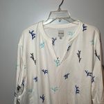 Nic+Zoe coral reef embroidered white beachy tunic top size 1X Photo 2