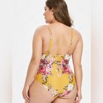 Zaful NWT | Scallop Floral One-piece Swimsuit in Bee Yellow | 8 Photo 1
