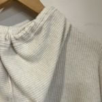 Aerie  Oatmeal Thermal Hoodie Waffle Knit Cotton Blend Casual Cozy Sweater Sz M Photo 4