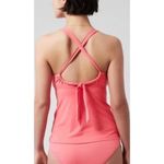 Athleta New  XS Plunge Tankini Top Coral Petal Pink Size XS  Cup A-C Photo 1