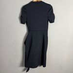 Rachel Parcell  Interlocking Draped Mini Dress Women's XXS Black Career Designer Photo 11