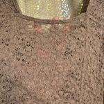 Gimmicks by BKE  Brown Square Neck Lace Stretch Cottagecore Top Small Photo 4