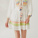 Place Nationale Elbise Embroidered Dress 2 White Photo 0