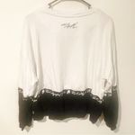 Karl Lagerfeld  Size XL Script Colorblock Crewneck Pullover Sweatshirt Photo 5