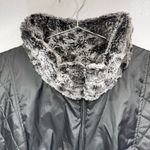 Vintage Y2K Reversible Vest Gray Black Faux Fur or Quilted Black with Fur Trim Size 2X Photo 7