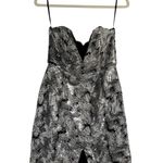 NBD Nina Strapless Silver Sequin Mini Dress Sz Medium Cocktail Party Gala Attire Photo 2