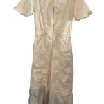 ZARA Women's Beige Cargo Jumpsuit Wide Leg Relaxed Fit Size S NWOT Photo 2