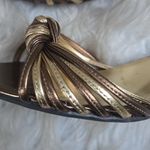 Etienne Aigner bronze metallic strappy sandals vintage glam heels chic evening 6 Photo 2