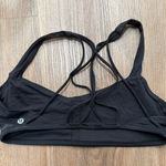 Lululemon ‎ Black Sports Bra Crisscross Strappy Back Light Support Workout Sz 10 Photo 0