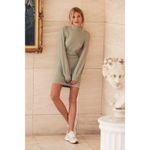 Lulus  Thankful Thoughts Sage Green Cable Knit Sweater Dress XL NWT Photo 4