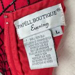 Papell Boutique Vintage 80s  Evening Red Silk Beaded Top Women's Size Large Photo 5