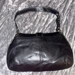 Coach Black Leather Shoulder Bag Photo 4