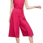 Anthropologie  Maeve Womens Size 0 Pink Brin Strapless Cropped Tie Front Jumpsuit Photo 1