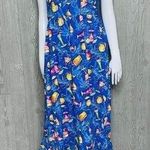 Girls weekend cocktail cruise halter top dress with margaritas and drinks on it Blue Size L Photo 0