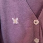 Romwe Purple Butterfly Cardigan Sweater Photo 3