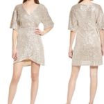 Lulus  Shimmering Gold Sequin Mini Dress Photo 2