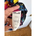 Diane Von Furstenberg  100% Silk Floral Ruffle Front Top in Silese Black, Size S Photo 3