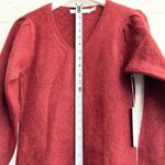Bishop and Young  Maroon Puff Sleeve V-neck Sweater Photo 6