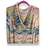 Free People  Boho Rope Tie Side Hooded Tunic Sweater Oversized Size S Photo 3