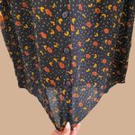 Jane Ashley Vintage Boho Floral Crinkle Cut Oversized Button Up Short Sleeve / Photo 3