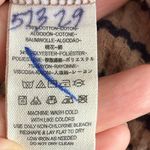 Free People We The Free Auntie Em Brown and Black Striped Fringe Neck Peplum Sweater Top S Photo 9