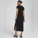 Chico's Travelers Purple Sheath Classic Short Sleeve Maxi Dress Size Medium (1) Photo 9