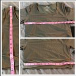 90 Degree By Reflex Rib Twist Cropped Top Long Sleeve Night Sage Green M Green Size M Photo 8