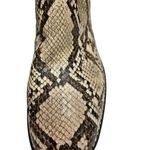 Nordstrom NWOT Snakeskin Textured Black, Brown & Cream Chunky Heel Ankle Boots Photo 3