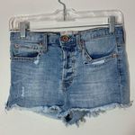 Band of Gypsies Zoey Frayed Hem Button Fly Distressed Shorts Size 25 Photo 0